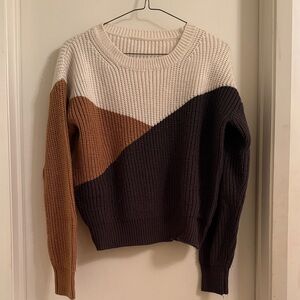 SHEIN Colorblock Knit Sweater